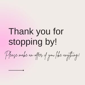 Hey there! Thanks for stopping by! If you like something make an offer!